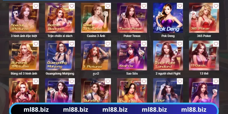 Game bài ML88 bùng nổ tại sảnh cược V8