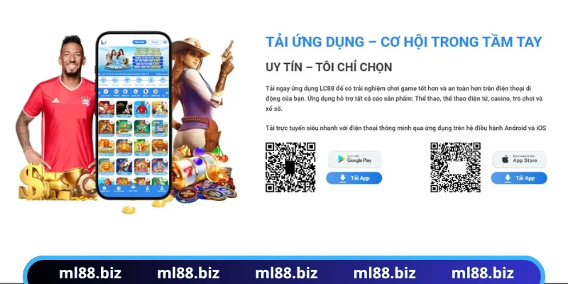 Hoàn thành tải app để bắt đầu cá cước trên ML88