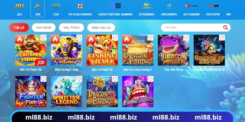 Sảnh chơi bắn cá ML88 xứng đáng để thử