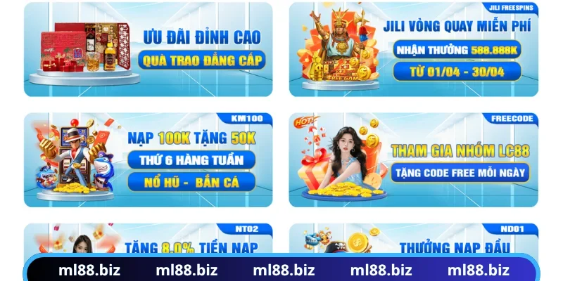 Tận hưởng giá trị tiền thưởng từ khuyến mãi ML88 mới nhất